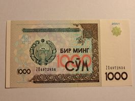 USBEKISTAN - 1000 Sum 2001 UNC (ZQ4972834)