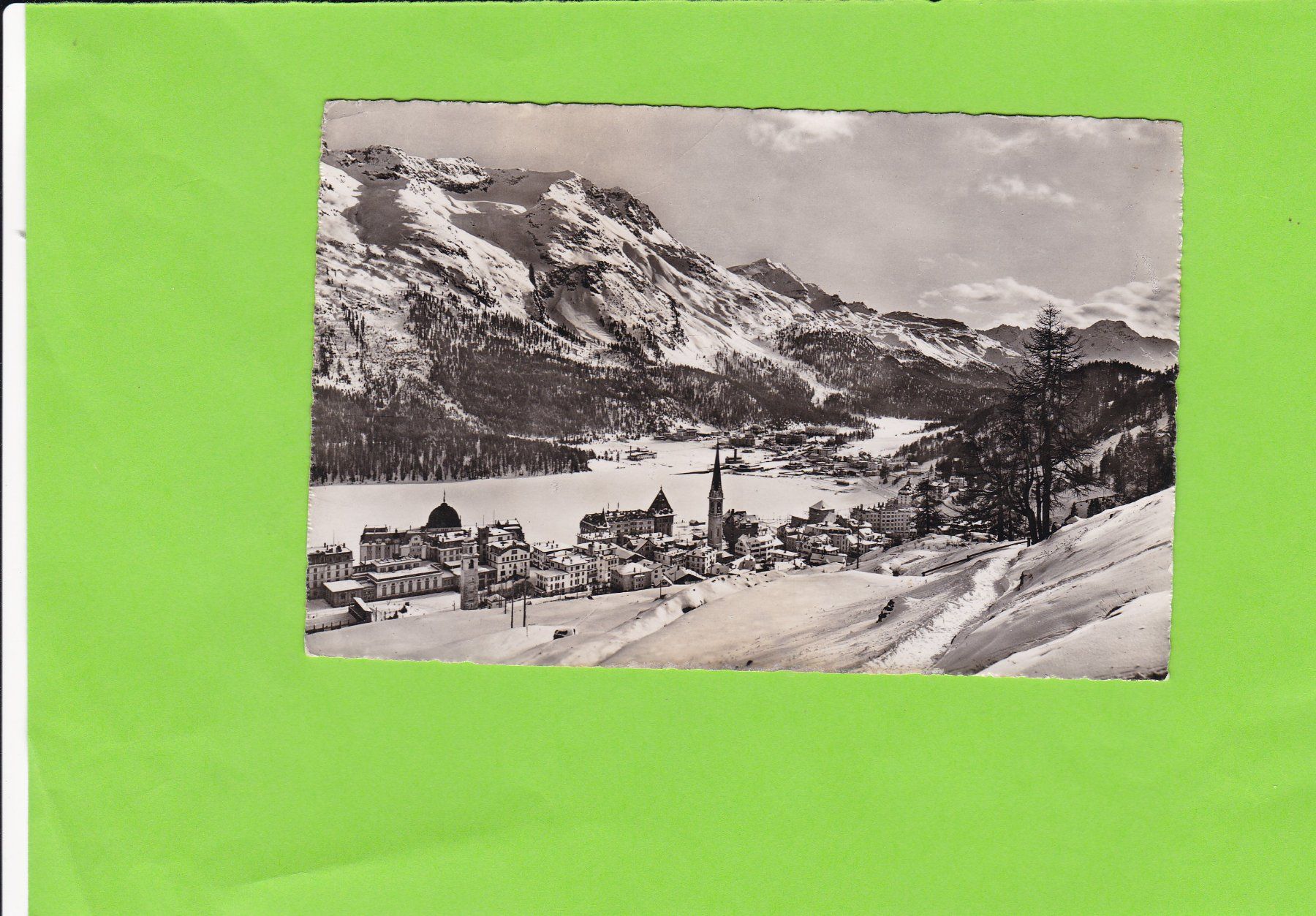 Ansichtskarten: St. Moritz-Gesamtansicht – Gebraucht aus St. Peterzell von neckertal
