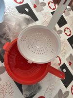 Tupperware Set scolapasta rosso e bianco 