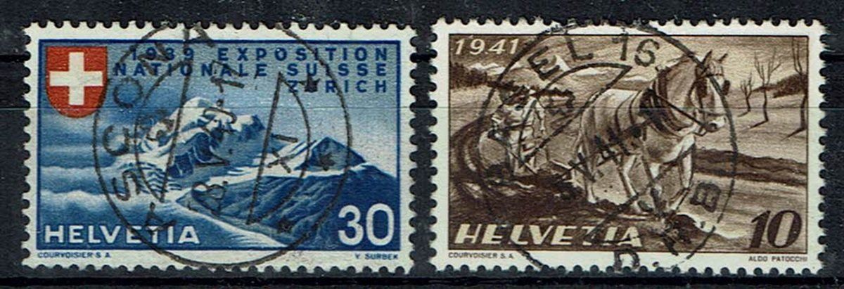 Tutti i francobolli: Propagande 224+252 Vollstempel Ascona+Basel 16 – Usato da Neuchâtel venduto da yacamoto