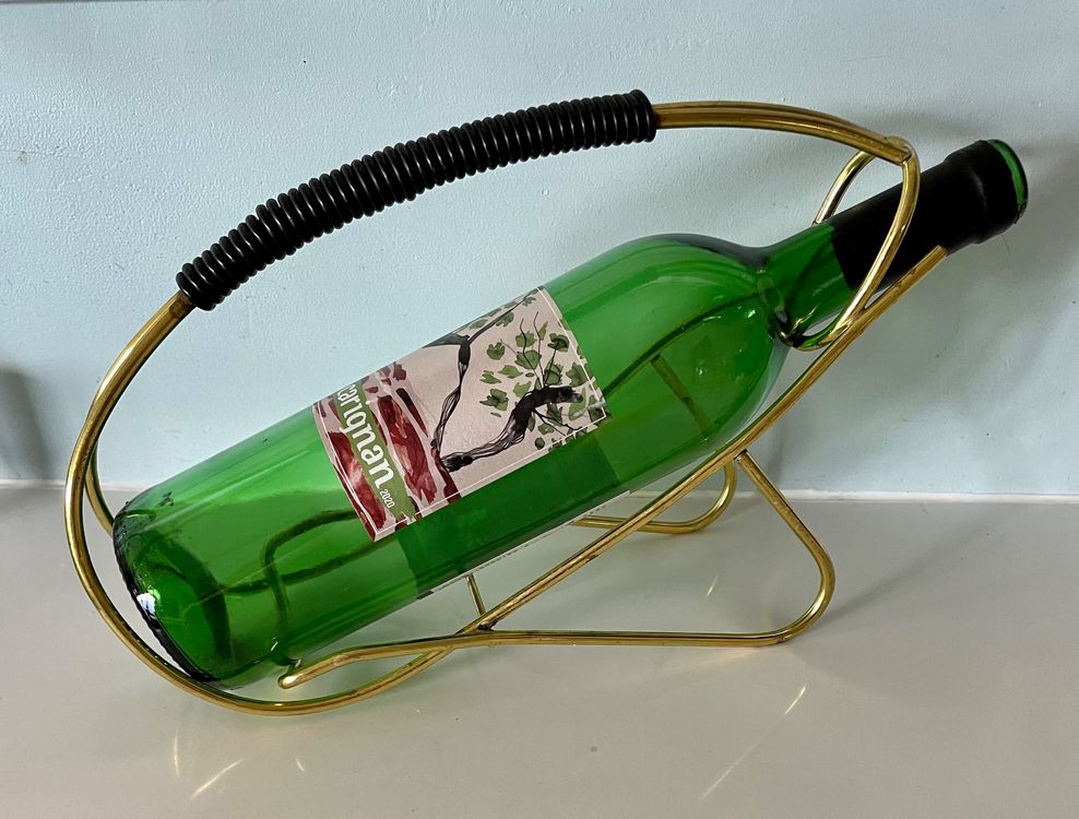 ASC Weinflaschen-Halter Aus Gebürstetem Stahl – Praktischer Ständer Für Offene Oder Versiegelte Flaschen, 25 Cm Hoch