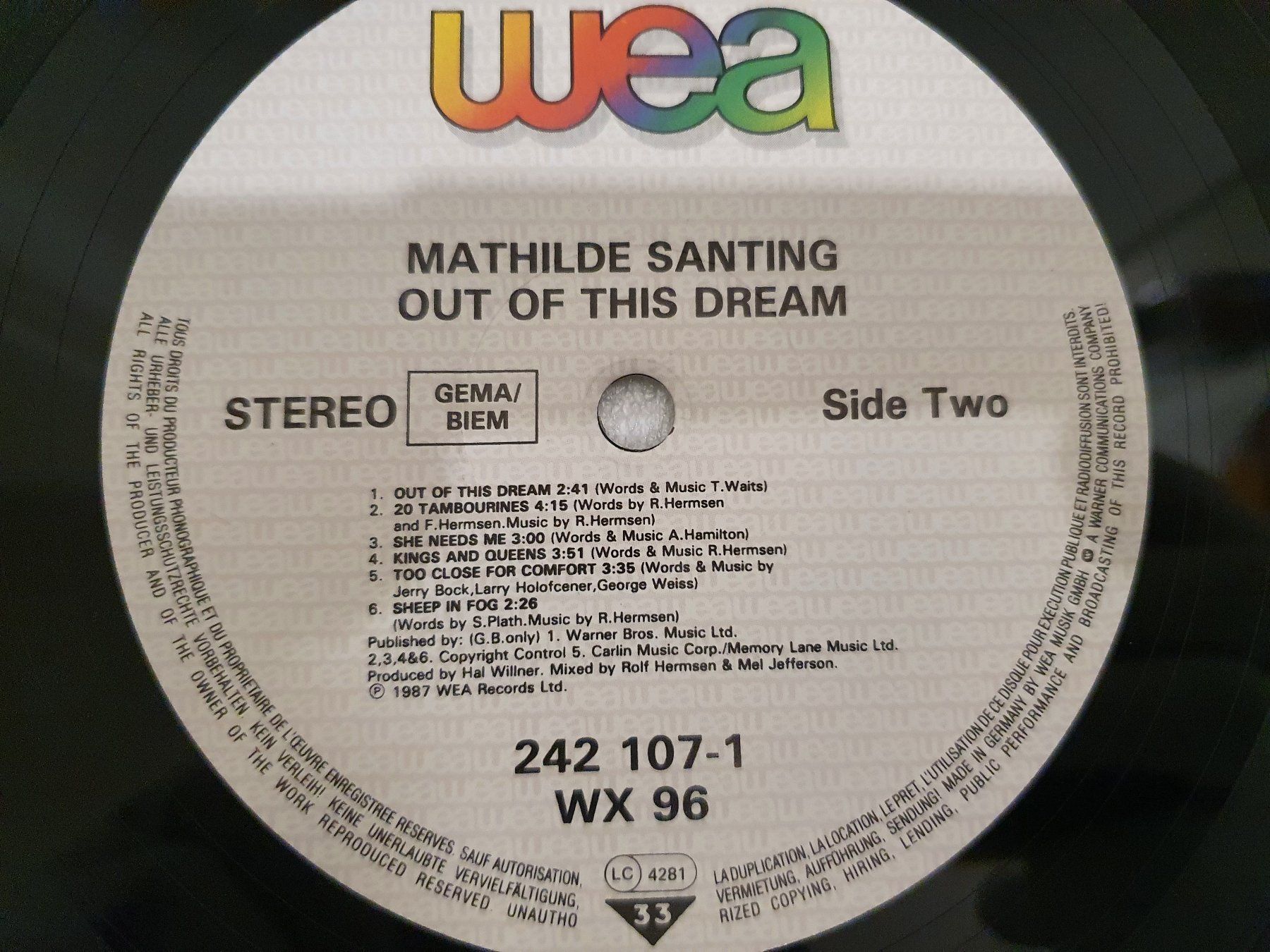Dischi in vinile: Mathilde Santing – Out Of This Dream – Usato da Uster venduto da Vinyl-Leidenschaft 6
