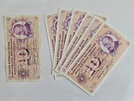 Banknoten CHF 10.- aus Fünfter Banknotenserie (1956)
