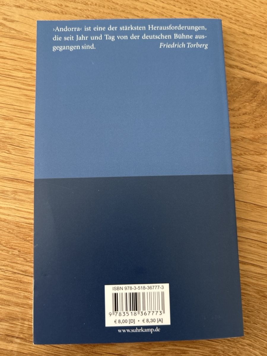 Libri: Max Frisch Andorra – Nuovo (secondo la descrizione) da Zürich venduto da sa__b2j8 1