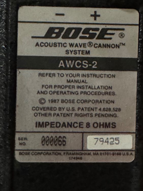 Bose Acoustic Wave Cannon System II Bassrohr Subwoofer Kaufen auf Ricardo