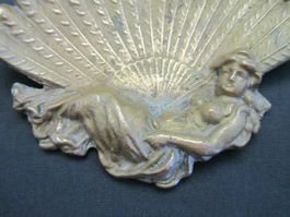 Bronze-Ablageschale mit Dame Vide Poche