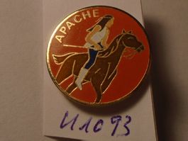 1 Apache Pin  Reiter auf Pferd (U1093)