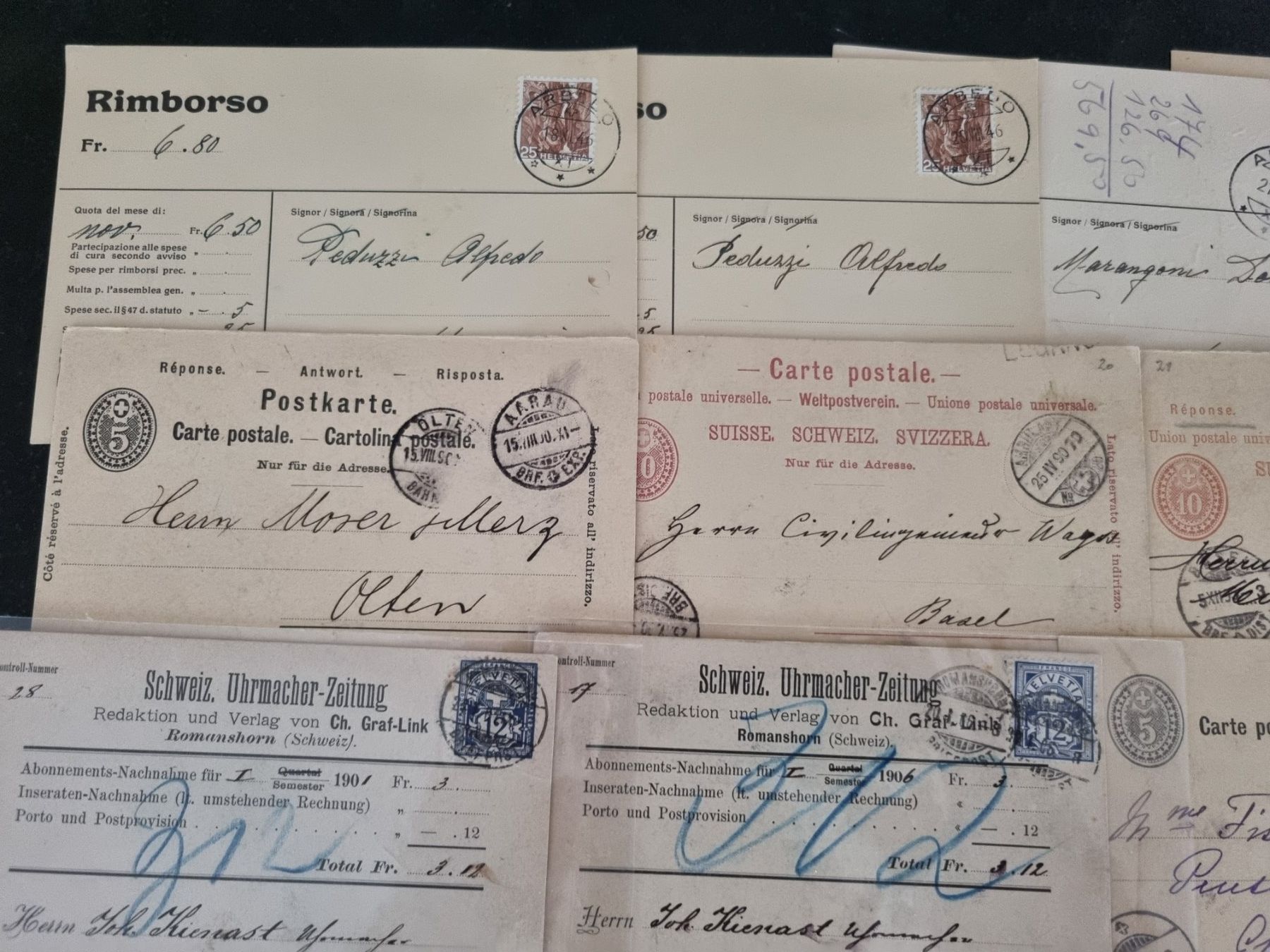 Alle Briefmarken: Lot mit 30 alten Postkarten ab 1873 – Gebraucht aus Gümligen von Geniusbuy 5