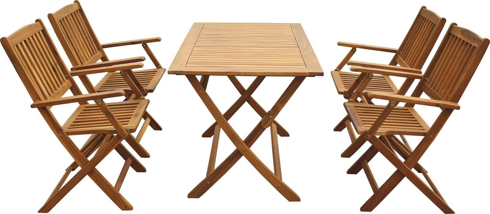 Set di tavolo e panche: Gartenmöbel Set Akazie – Nuovo e nell'imballaggio originale da Willisau venduto da Luzern-West