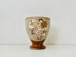 Keramik-Kelch / Becher mit Fuss aus Japan (No1)