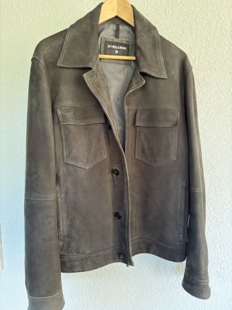 Lederjacke Strellson Gr 48, blaugrau