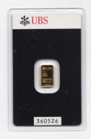 (129) 1 g Goldbarren UBS, Kinebar