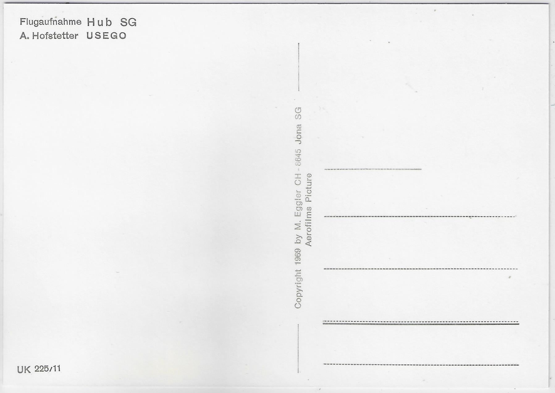 Cartoline postali: Flugaufnahme Hub SG – Usato da Ettingen venduto da Kartenplanet 1