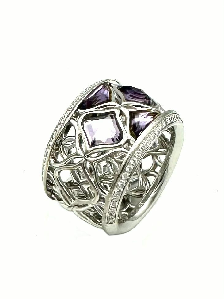 Chopard Ringe: CHOPARD. Bague "Impériale" or blanc, améthystes et diamants – Gebraucht aus Renens VD von Diademe.sarl 2