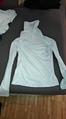 Rollkragenshirt, Weiss, Grösse S, selten getragen