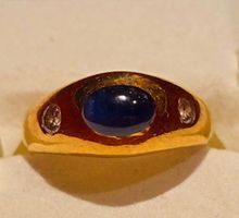 Diamantring mit Saphir Cabochon