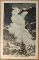 Winterkarte Riesenlawine vom Schreckhorn um 1915