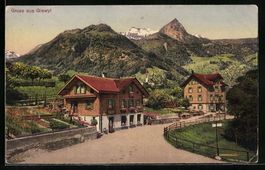 AK Giswyl, Teilansicht mit Gebirge, 1940