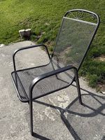 Chaises de jardin en métal émaillée
