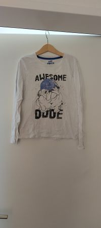 Pepperts Langarmshirt Awesome Dude Weiss 134/140