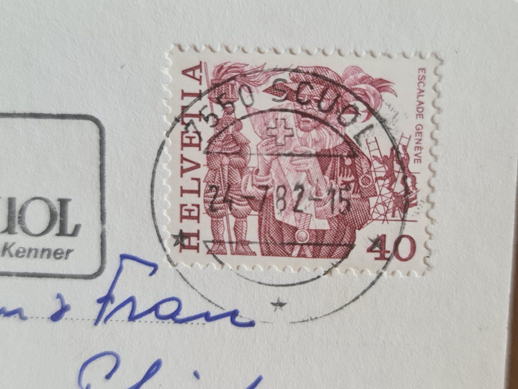 Cartoline postali: Ansichtskarte S-Chari Engadin 1983 – Usato da Dintikon venduto da Vexi 1