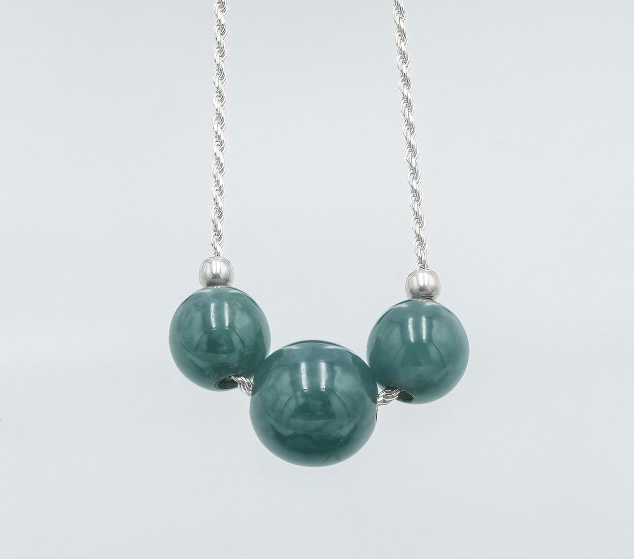 Catenine: Silberkette mit Jade – Nuovo e nell'imballaggio originale da Ruggell venduto da JadeShop