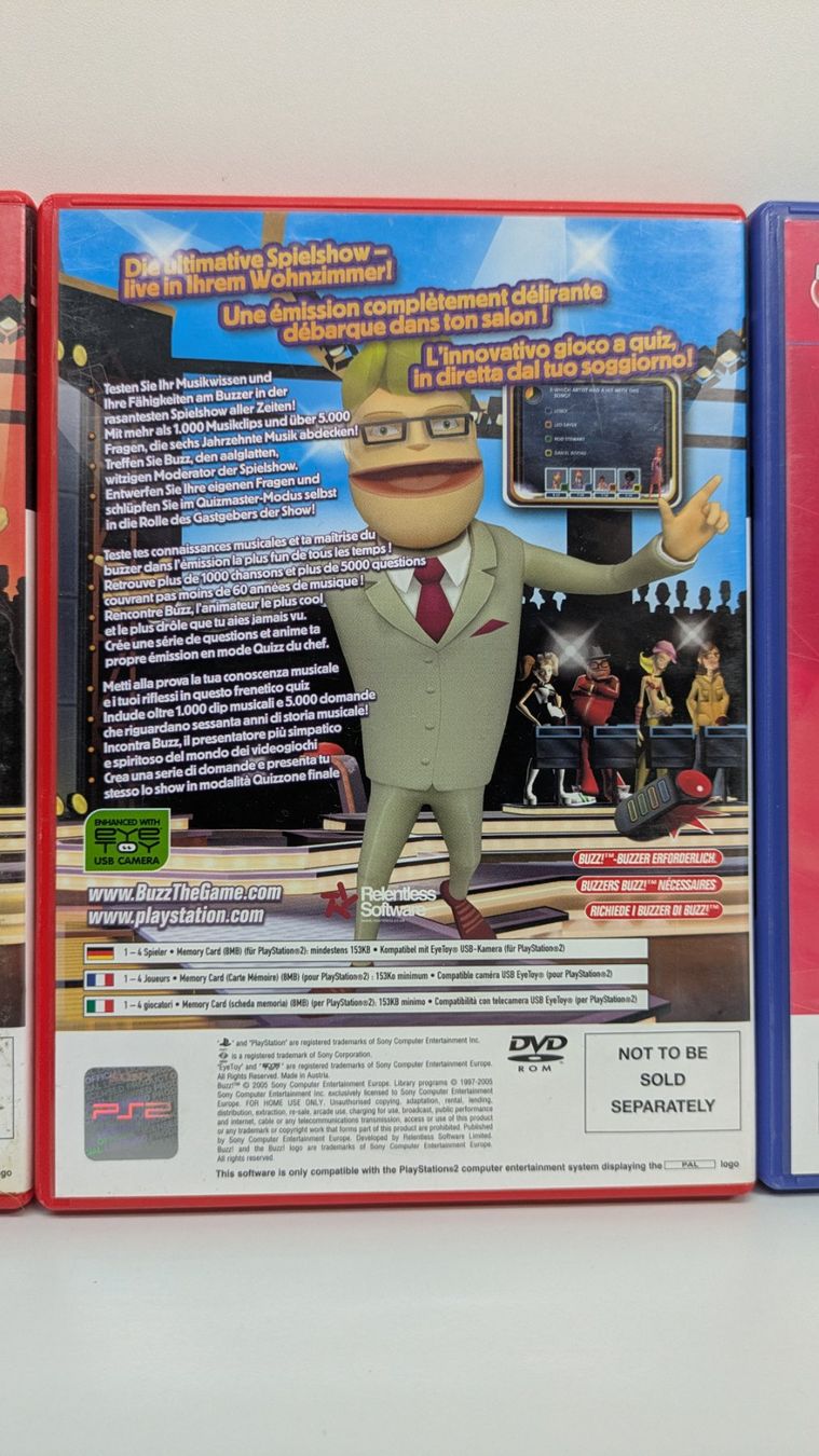 Spiele: 4 PlayStation Buzzer mit 3 Quiz-Games, PS2 – Gebraucht aus Menziken von mame18 3