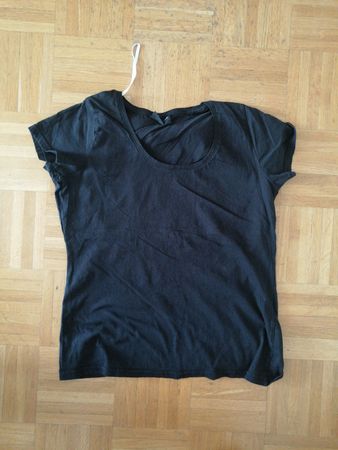 Schwarzes T-Shirt Basic Top Gr. XXL, wie M