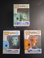 3 Funko Pop Pokemon Figuren: Bisasam, Schiggy und Glumanda