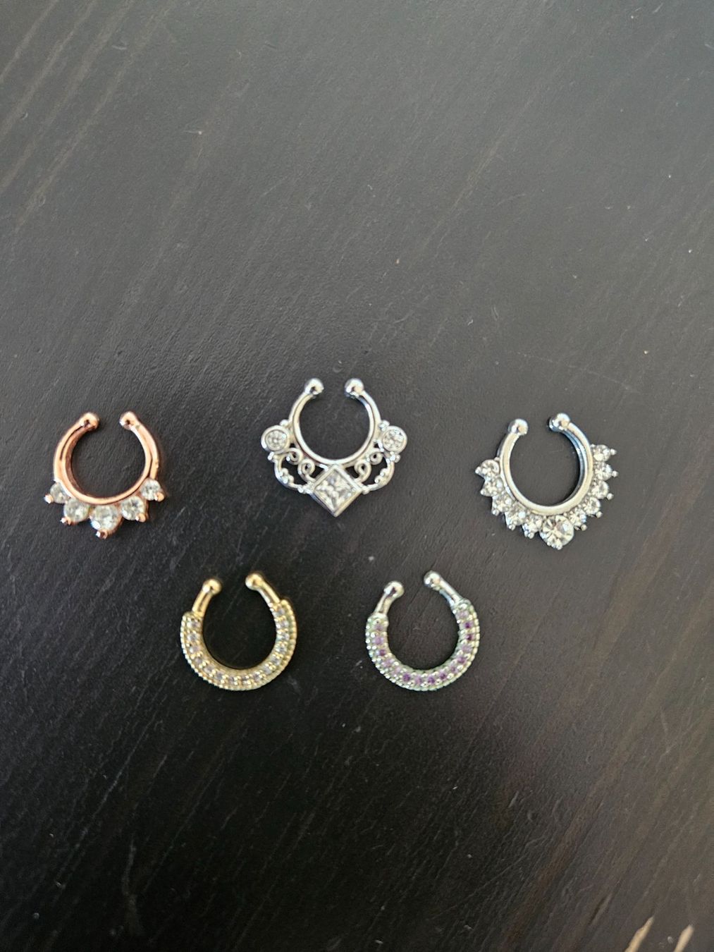 Gioielli per piercing: Fake Septum Nasenring Set, 5 Stk, Modeschmuck – Nuovo (secondo la descrizione) da Zürich venduto da SkullLady88 1