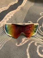 Sportbrille weiss mit verspiegelten Gläsern 
