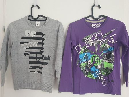 Langarmshirt+ dünner Pulli Gr.122/128