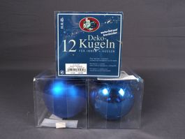 CHRISTBAUMKUGELN 16-teilig Blau Matt und Glänzig
