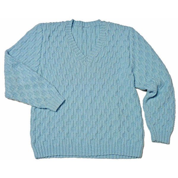 Maglioni & Felpe: Pullover hellblau one size handgestrickt VINTAGE 1980s – Usato da Brüttisellen venduto da Buxus 1