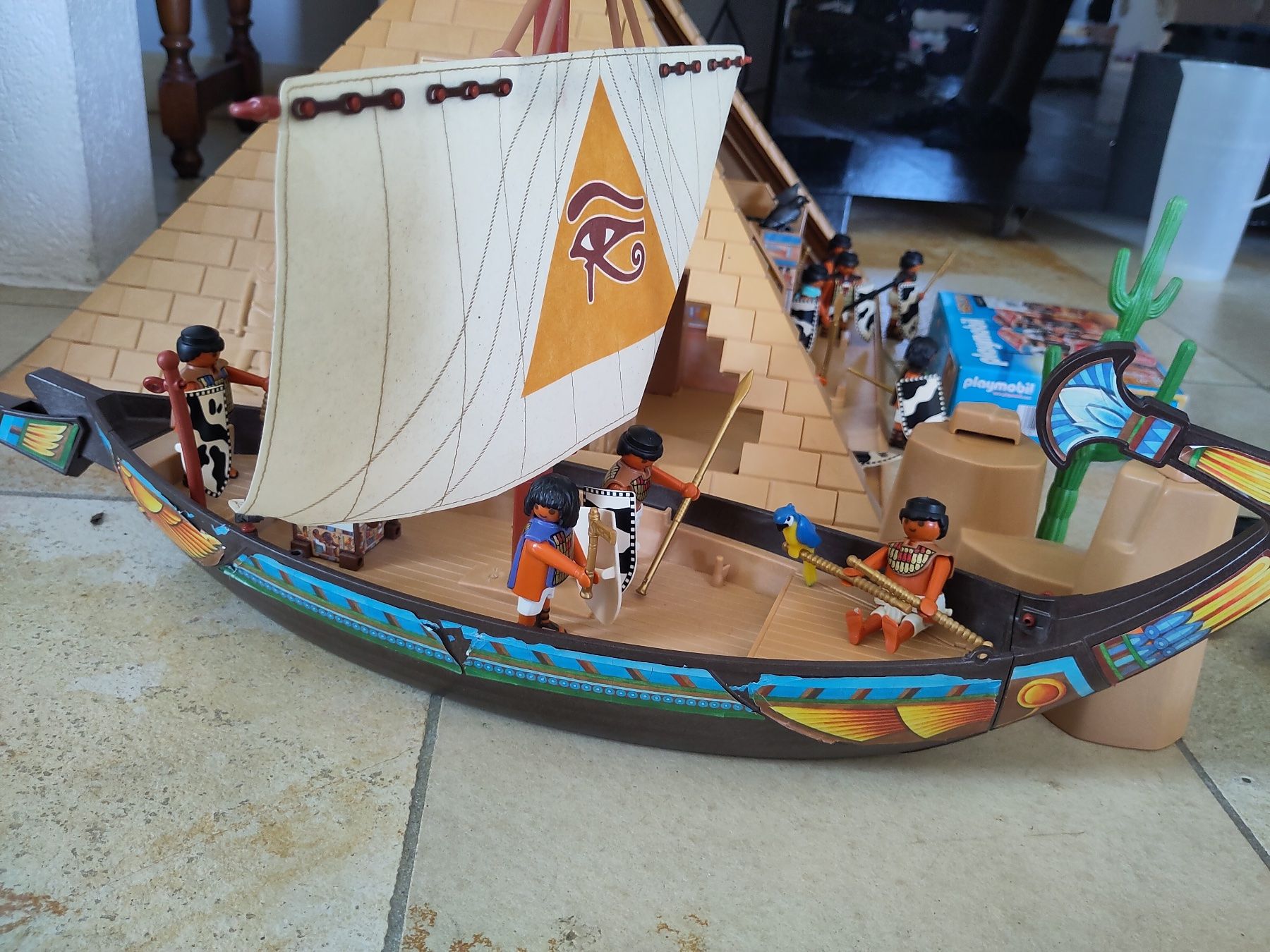 Playmobil Giocattoli: Set Plyamobils pyramide Egypte et bateau – Usato da Delémont venduto da MLim 2
