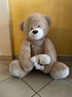 Grosses Teddy Bär mit Baby Teddy 67x65x60cm