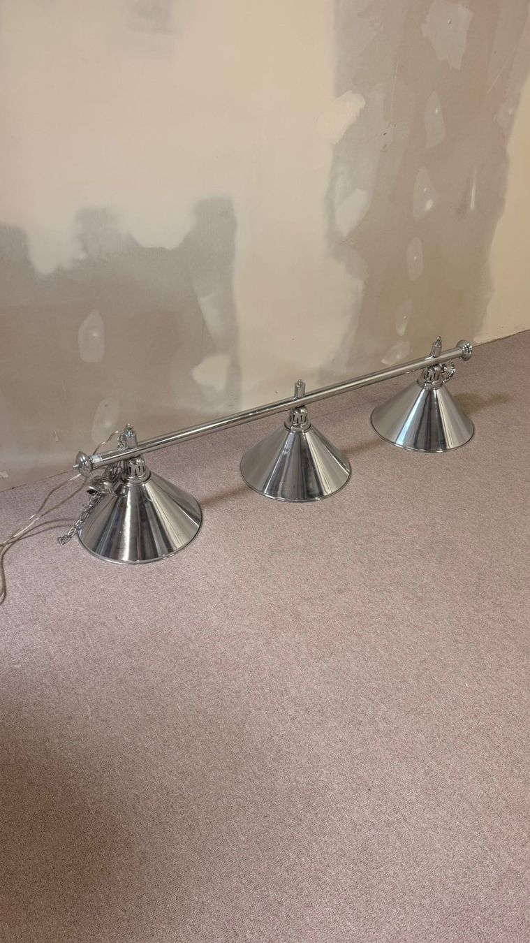 Lampade: Hängelampe/ Billiardlampe 3-flammig Chrom – Usato da Rickenbach ZH venduto da Der-Insider