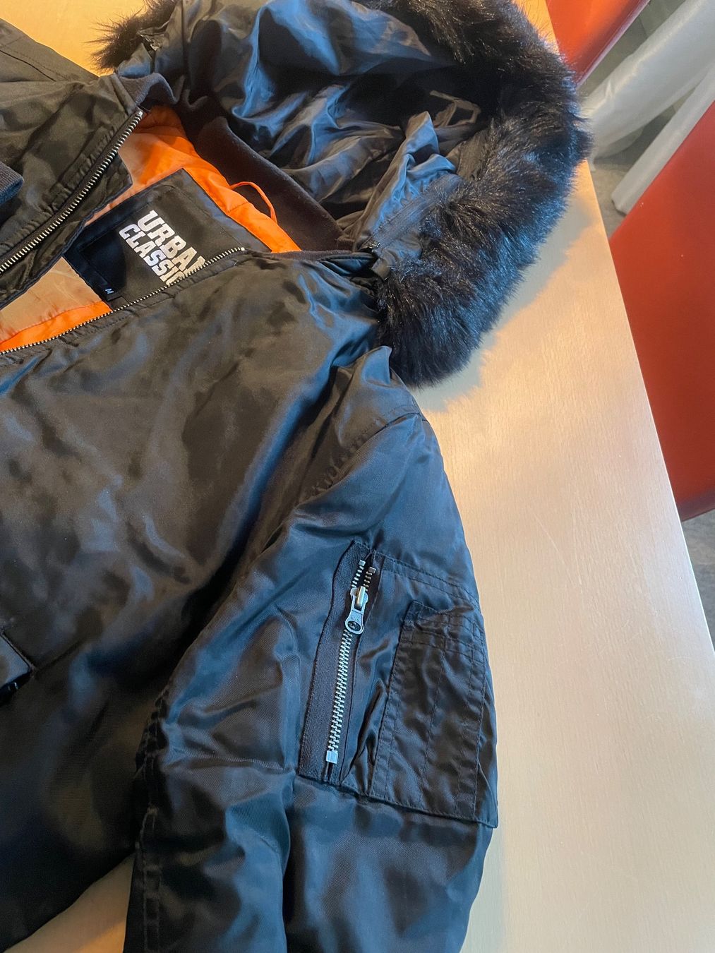 Jacken & Mäntel: Urban Classics Bomberjacke schwarz Gr. M – Gebraucht aus Speicher von boaserra 1