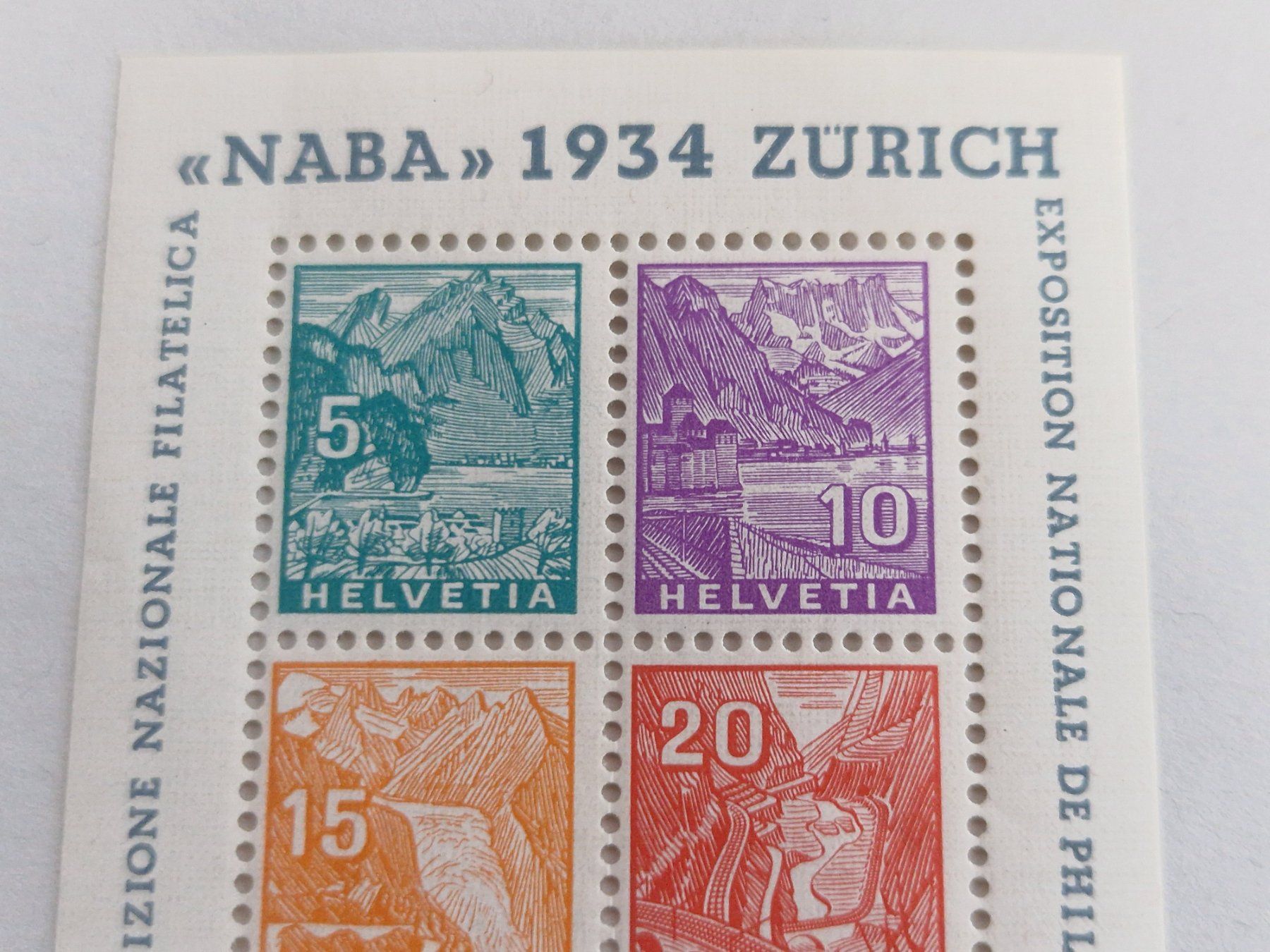 Tutti i francobolli: NABA - Block 1934, postfrisch**, ab 1.- – Usato da Burgdorf venduto da Glossy01 1