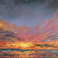 Ölgemalde"Capeset Two" 30 x 30 cm