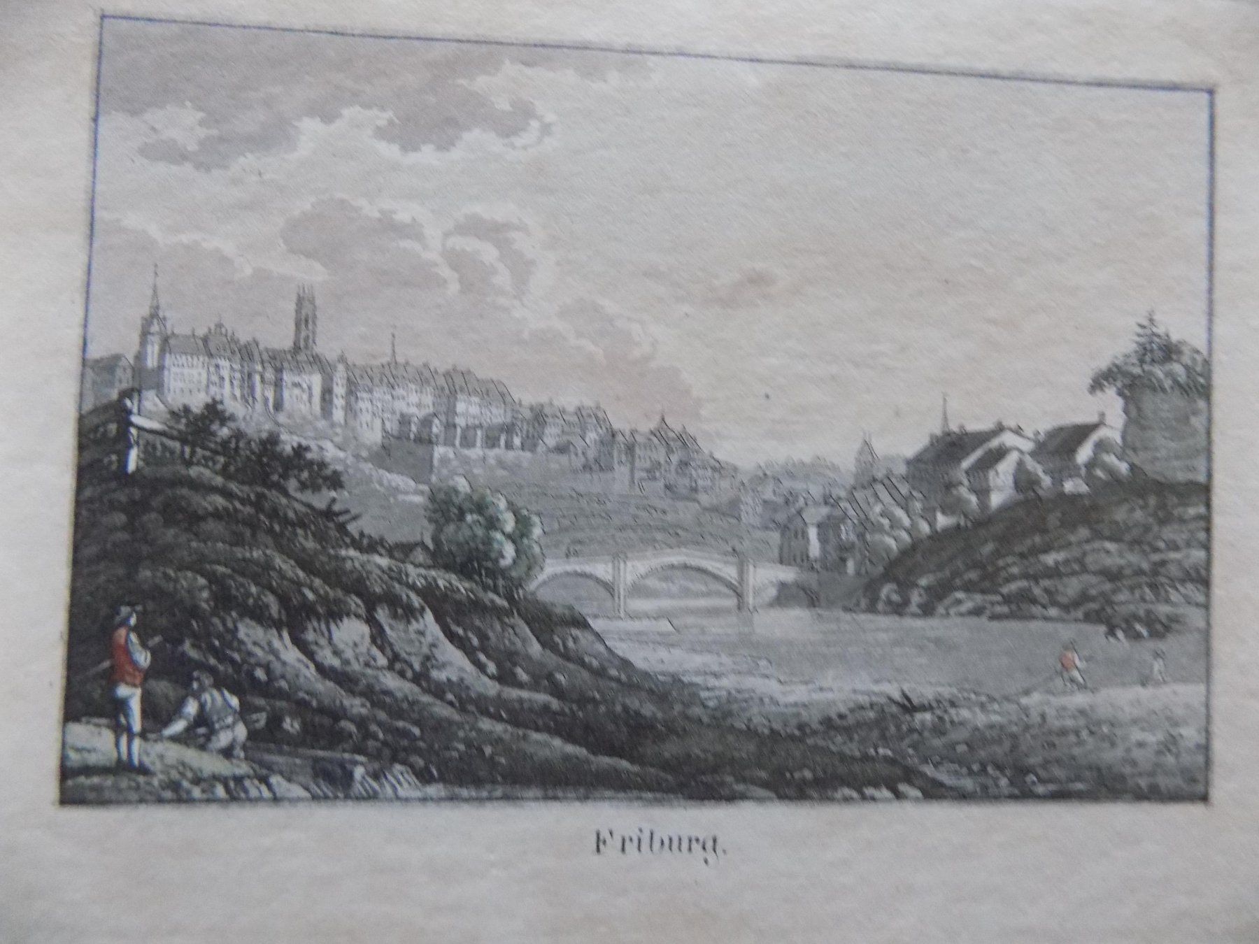 Stiche: Fribourg coloré Aquatinta – Gebraucht aus Risch von Antikfee 1