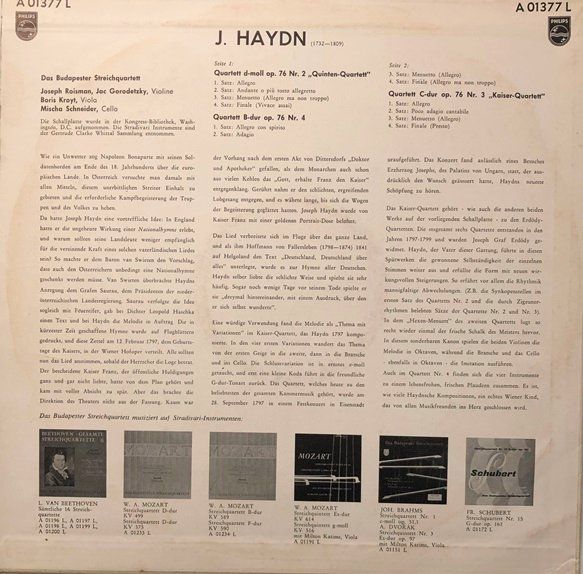 Dischi in vinile: Haydn - Streichquartette (LP) – Usato da Grüningen venduto da azulamarillo_vinyl 1