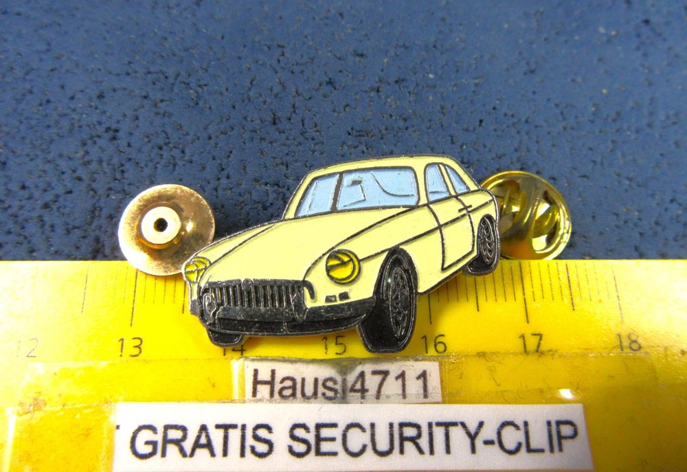 MG BRITISH-CAR AUTO PIN GEPRÄGT SILBRIG MIT SECURITY-CLIP (Gebraucht ...