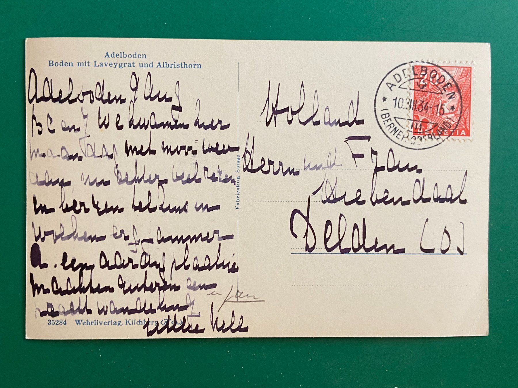 Cartoline postali: Adelboden - Boden mit Laveygrad – Usato da Steg VS venduto da danwer74 1