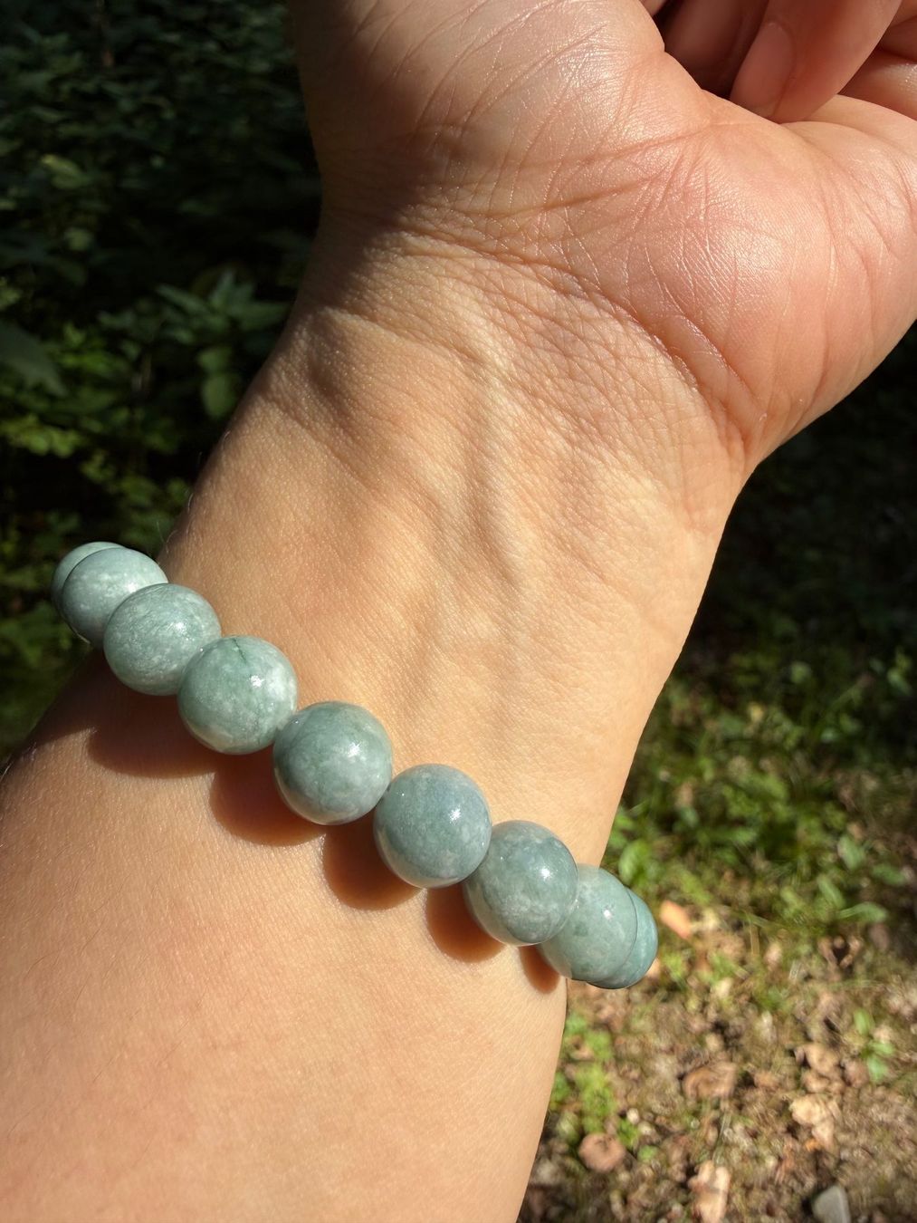 Bracciali & Braccialetti: Armband aus echten Blue-Wasserjade-10mm Perlen – Nuovo (secondo la descrizione) da Jegenstorf venduto da SteinGlanz 4