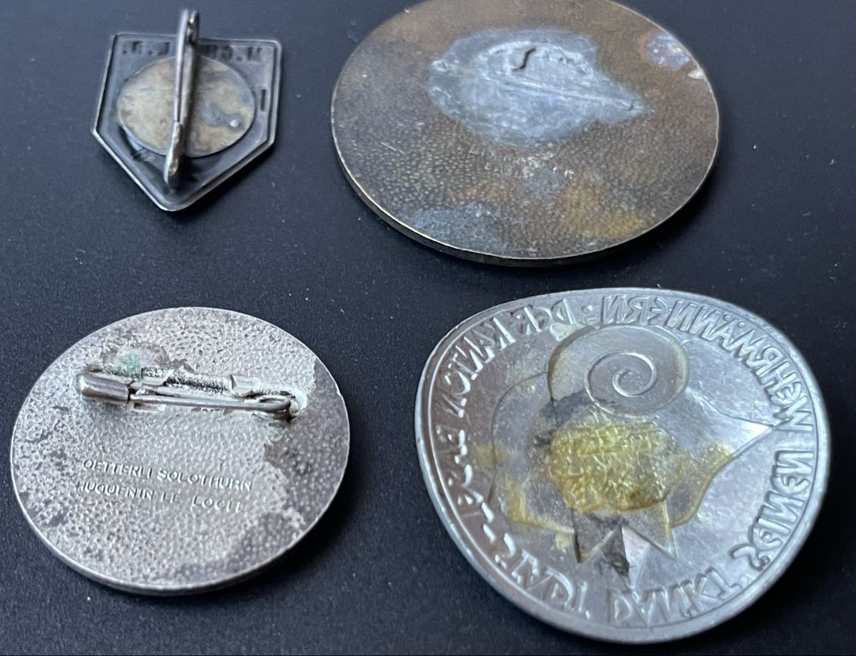 Medaglie: Médaille Basel , 4 Stück, 1894-1929 – Usato da Basel venduto da TOMFAN 4