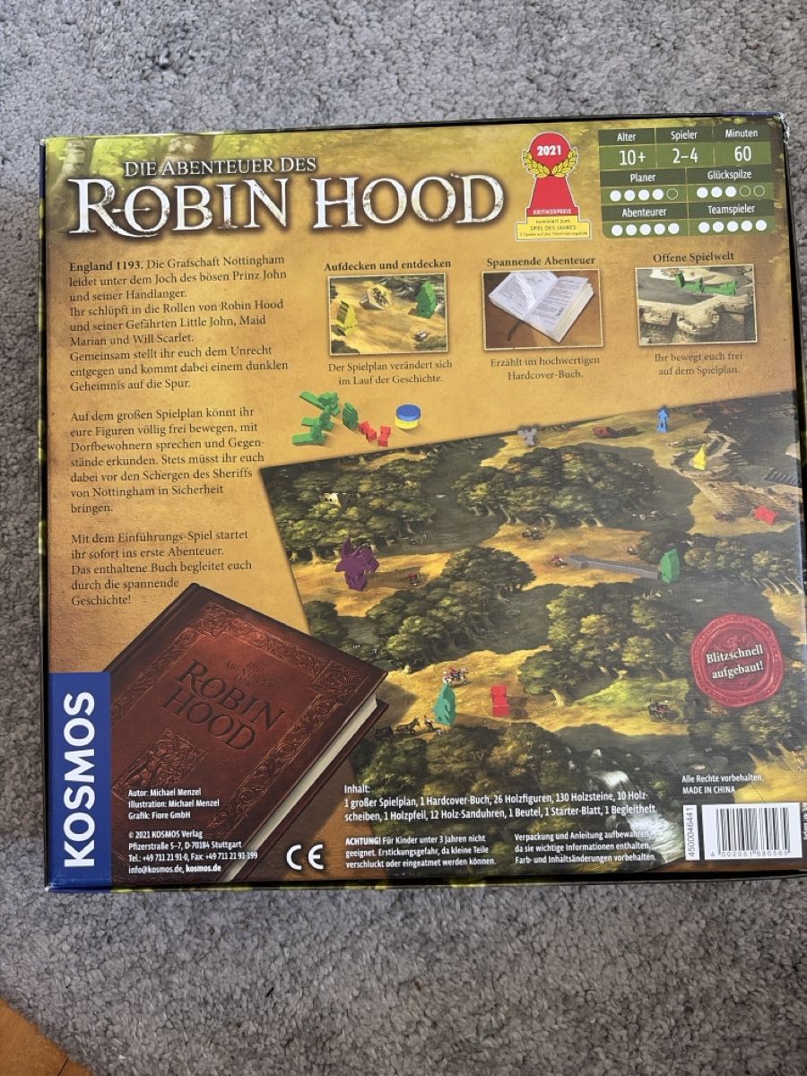 Kosmos Giochi: Robin Hood Board Game - Excellent Condition, Complete! – Nuovo e nell'imballaggio originale da Herrliberg venduto da S.Renner 1
