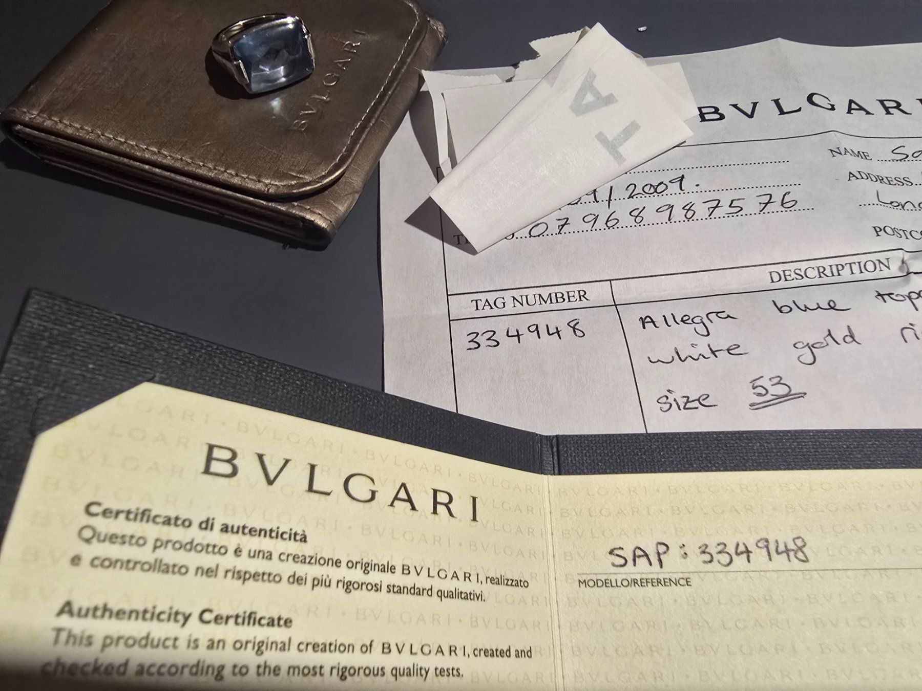 Bulgari Ringe: Bulgari white gold with Topaz stone ring – Gebraucht aus Chavannes-des-Bois von sarahzo 6