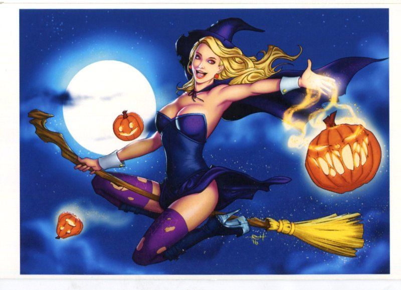 Cartoline postali: Postkarte "Pin-up. Halloween". – Nuovo e nell'imballaggio originale da Basel venduto da Butsch5