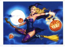 Postkarte "Pin-up. Halloween".